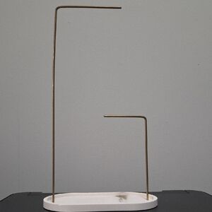 Gold And White Jewelry Stand